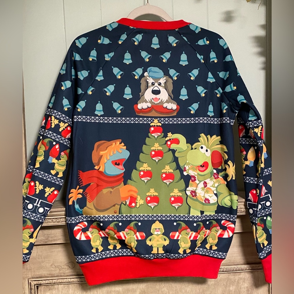 NWT Fraggle Rock Christmas Ugly Sweater Sweatshirt Small Fraggles - Picture 3 of 5